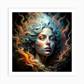 Fire And Ice 1 Art Print