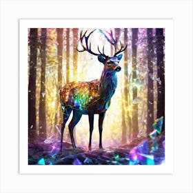 Deer In The Forest 52 Art Print