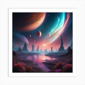 Planets In Space Art Print