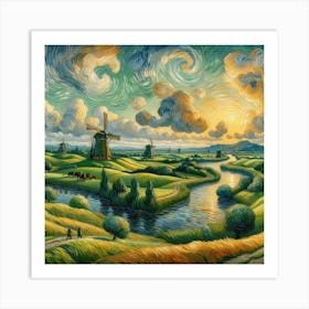 Countryside - Van Gogh Styled Art Print