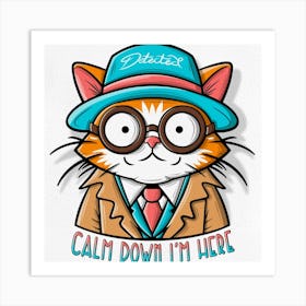 Calm Down I'm Here Art Print