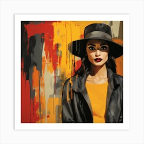 Woman In A Hat 21 Art Print