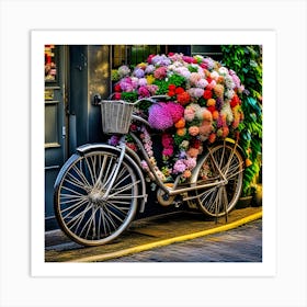 Flower Bike Art Print