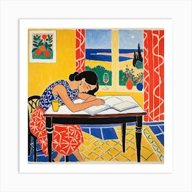 Woman Reading 10 Art Print