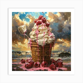 Ice Cream Sundae Art Print