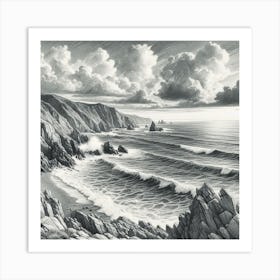 Cliffs Of Iona Art Print