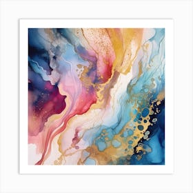 whimisical waves Art Print