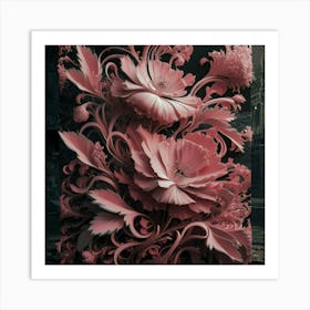 Pink Flowers 4 Art Print