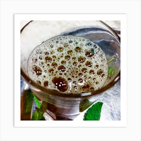 Cup Of Tea with foam and bubbles 10 Art Print