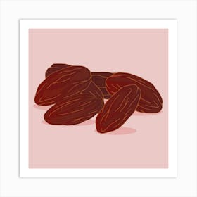 Dates Fruits Food Dried Fruits Dried Dates Sweet Art Print