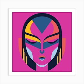 Abstract Woman'S Face 2 Art Print