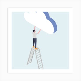 Cloud Computing Art Print