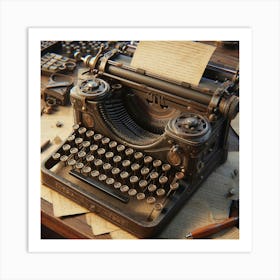 Old Typewriter 1 Art Print