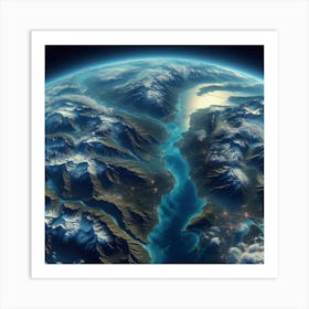 Earth From Space 1 Art Print