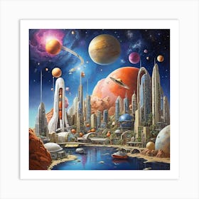 Space City 2 Art Print