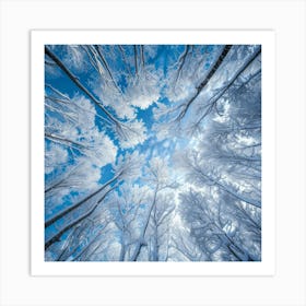 Snowy Trees In Winter 1 Art Print