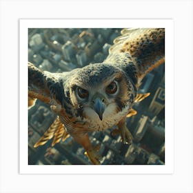 Hawk In Flight Art Print