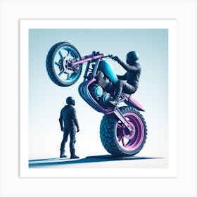 A motorcycle Art Print