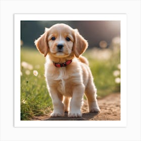 Golden Retriever Puppy Art Print