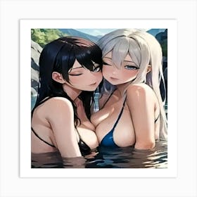 Anime Lovers In The Water-Drucke 07.12.2024--c3032 Art Print