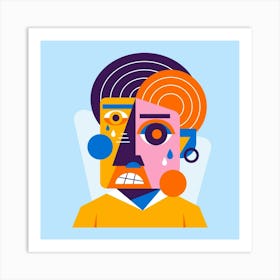 Face Of A Man Art Print