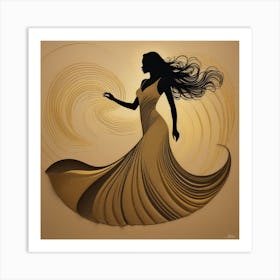 Golden Dancer Art Print