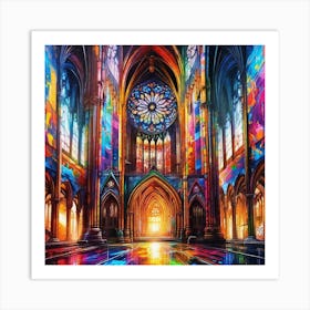 Stained Glass Window 1 Art Print