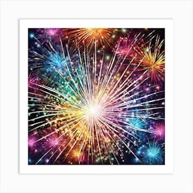 Fireworks In The Sky 9 Art Print