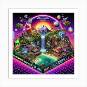 Neon City Art Print