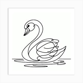 Swan Picasso style 6 Art Print