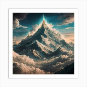 Mountain In The Clouds 1 Art Print