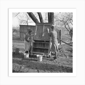 Women Cleaning Mud Off Furniture Damaged By Flood, Posey County, Indiana By Russell Lee Art Print