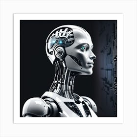 Futuristic Female Robot 9 Art Print