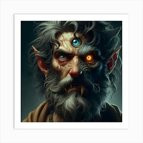 A Man Becoming Werewolf Art Print