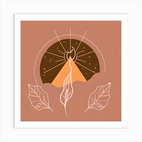 Nature Pyramid Lineart Art Print