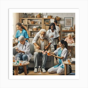 Senior Care Concept 1 Art Print