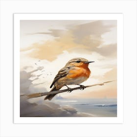 Bird On A Branch Art Print