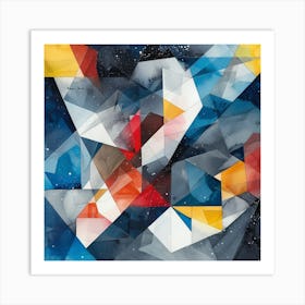 Abstract Geometric Painting 1 Art Print