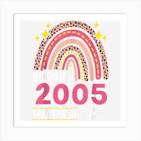 17 Years Old Born In September 2005 17th Birthday Rainbow 1 Art Print