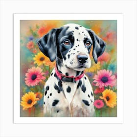 Dalmatian Flower Affiche