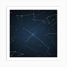 Constellations In The Night Sky 1 Art Print