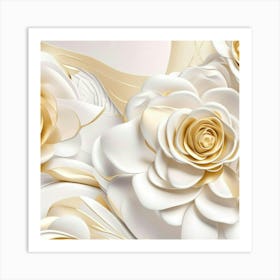 Paper Roses Art Print