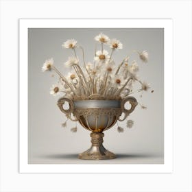 Daisies In A Vase Art Print