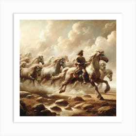 Herd Of Horses 3 Art Print