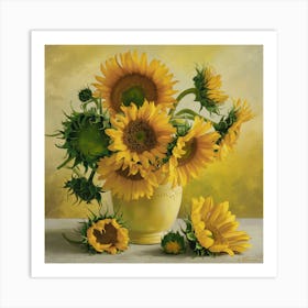 Sunflowers, Vincent Van Gogh (1) 1 Art Print