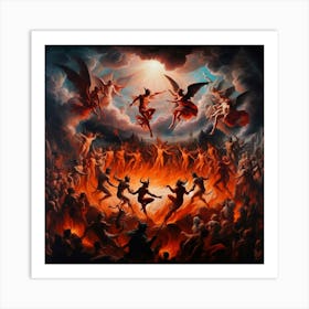 Devils And Angels Art Print