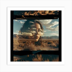 Girl In The Desert 1 Art Print