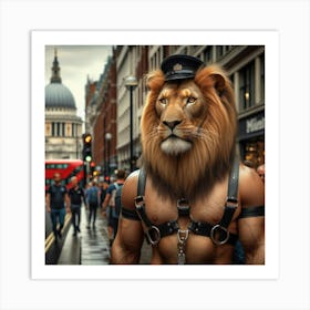 London Gay Harness Lion Art Print