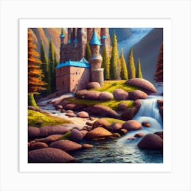 A beautiful and wonderful castle in the middle of stunning nature 7 Art Print