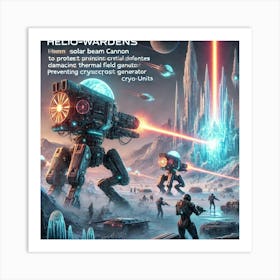 A Futuristic Sci Fi Depiction Of Helio Wardens Art Print